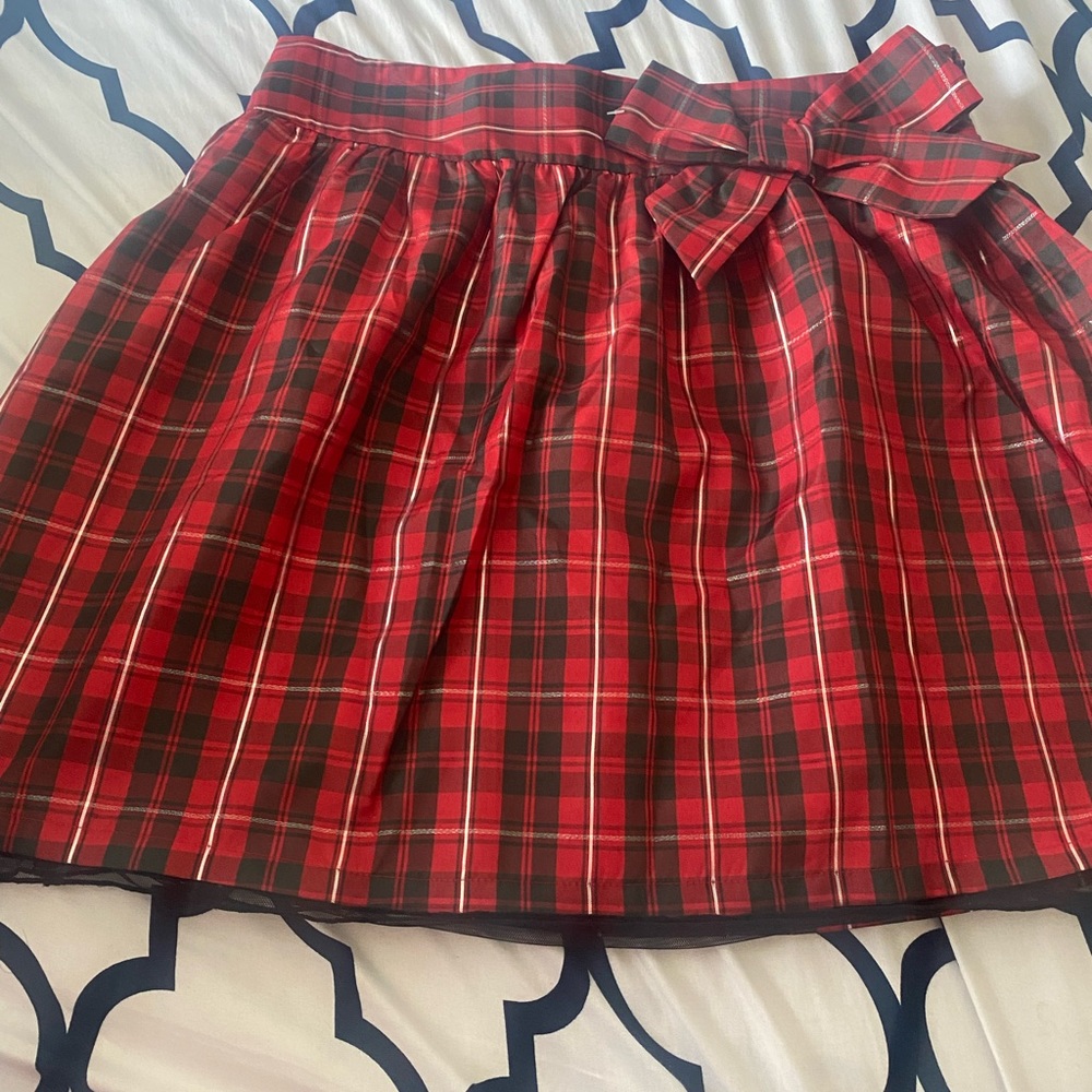 Plaid bow skirt